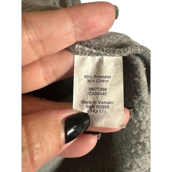 J.  Crew Gray Long Sleeve Button Henley Cotton Blend Sweatshirt Women Sz S - Picture 9 of 10